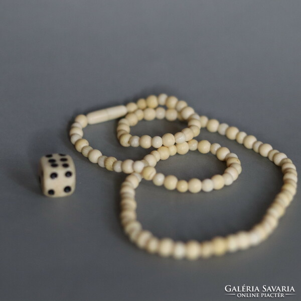 Antique tusk bead necklace