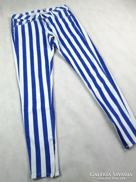 Original pepe jeans london (w26 / l26) women's striped stretch jeans