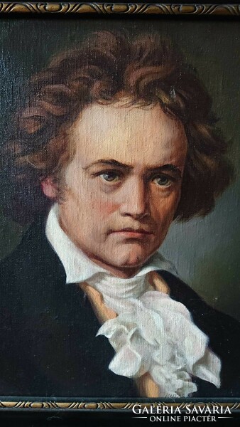 Kutas A. jelzéssel: Ludwig van Beethoven zeneszerző  portréja