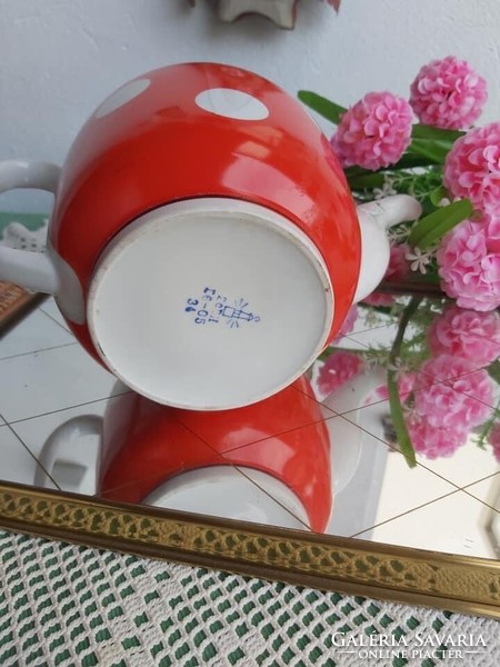 Beautiful Russian, Soviet Ukrainian? Dotted teapot or coffee pot porcelain