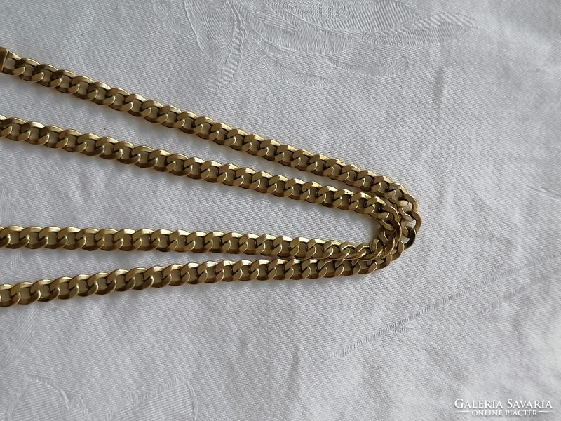 50 cm long necklace with armor pattern, weight 9 g, marked 8k