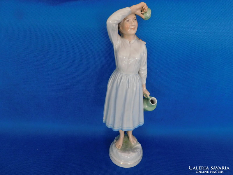 Herend antique 1955 girl with can