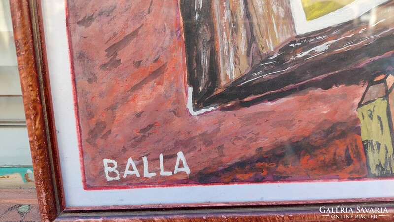 Balla festmény, könyv csendélet
