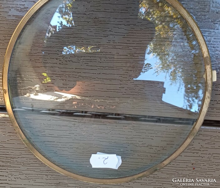 Table old clock with dial glass table clock, convex,