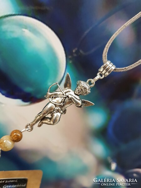 Cupid and the dragon - unique spiritual necklace