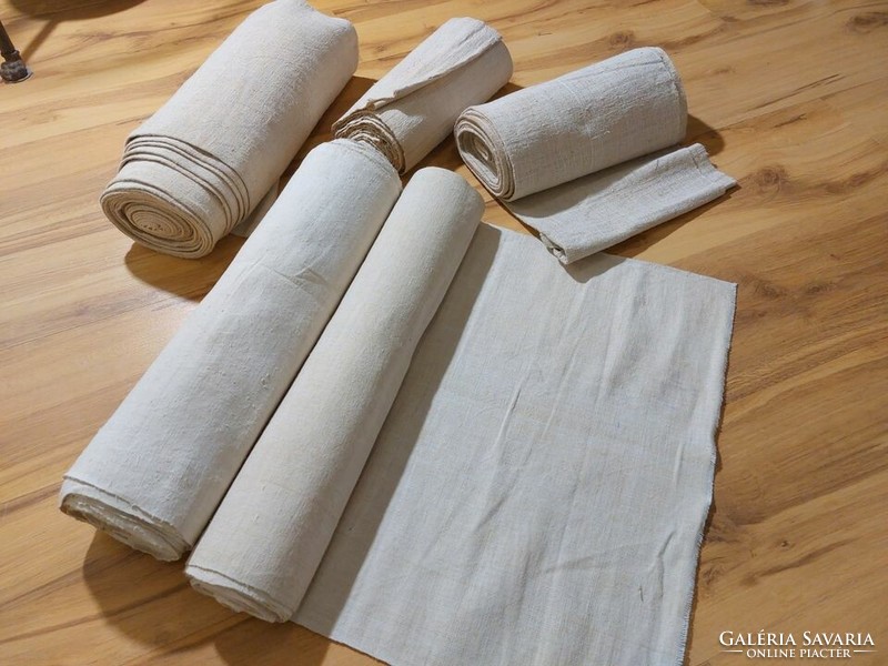 Old high quality linen rolls for painting canvas, for making clothes (92)