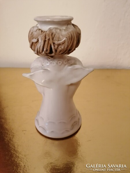 Ceramic angel candle holder