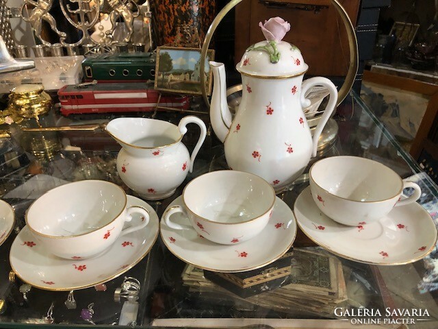 Herend porcelain coffee set, 4 persons, 1940s.