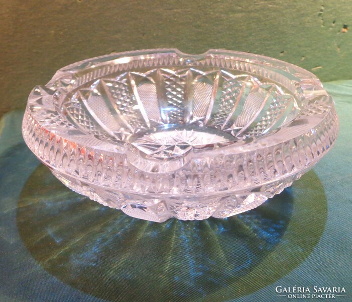 Lead crystal ashtray / 14 cm 70 grams /