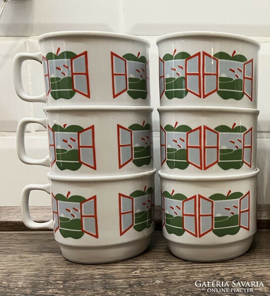 Zsolnay cocoa mugs with rarer decor