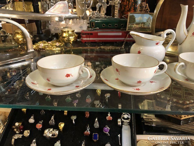 Herend porcelain coffee set, 4 persons, 1940s.