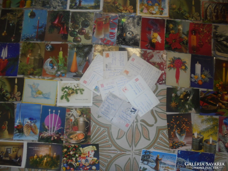 Fifty pieces of retro Christmas and New Year postcards were written together - for creative purposes