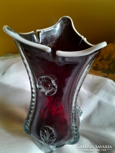 Burgundy polished vase