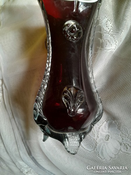 Burgundy polished vase