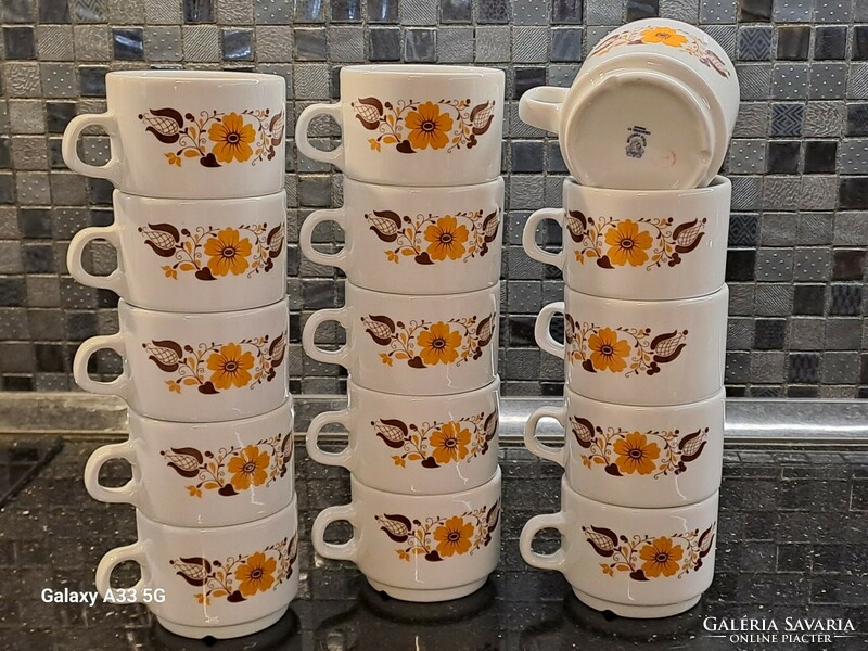 Alföldi Alföld porcelán Panni dekoros  nagyméretű teáscsésze kapuccsínós csésze