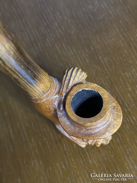 Kemperling hunting pipe, bone, carved, Austria