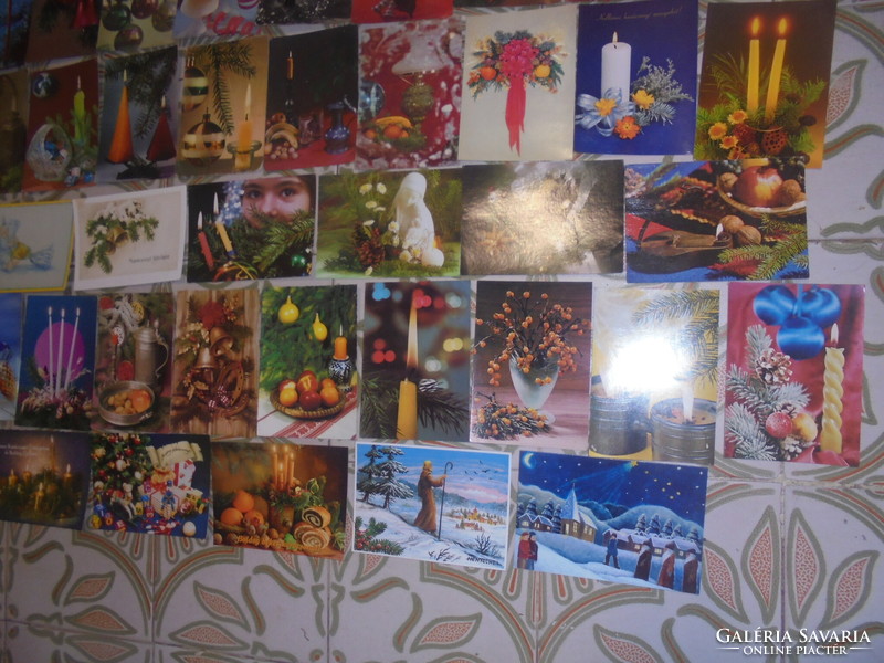 Fifty pieces of retro Christmas and New Year postcards were written together - for creative purposes