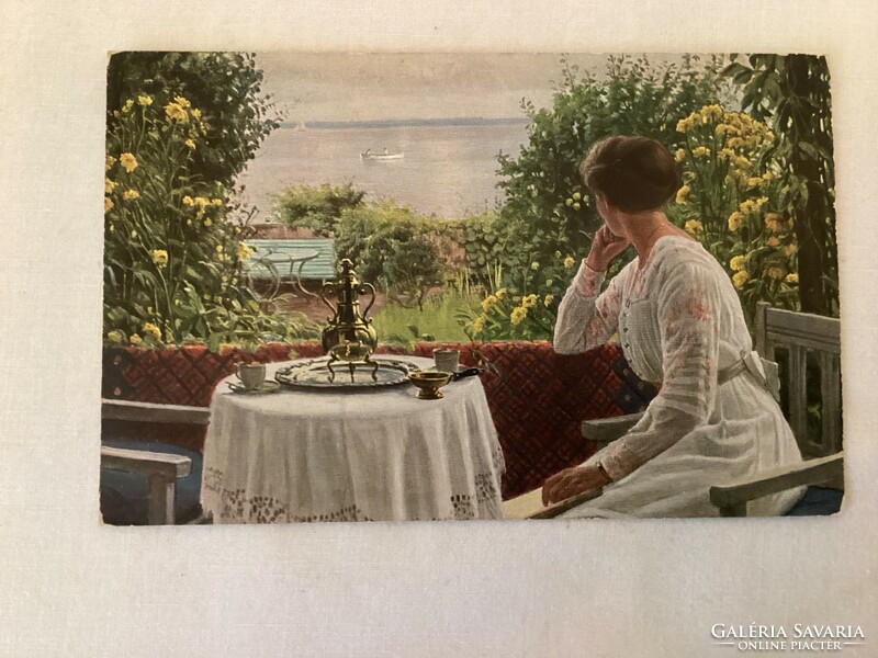 Old postcard, art postcard.