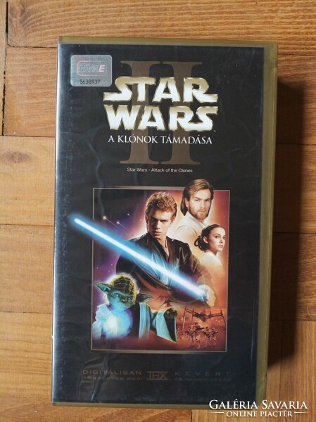 Star Wars II. rész (A klónok támadása) szinkronos VHS videokazettán gyűjtőnek eladó