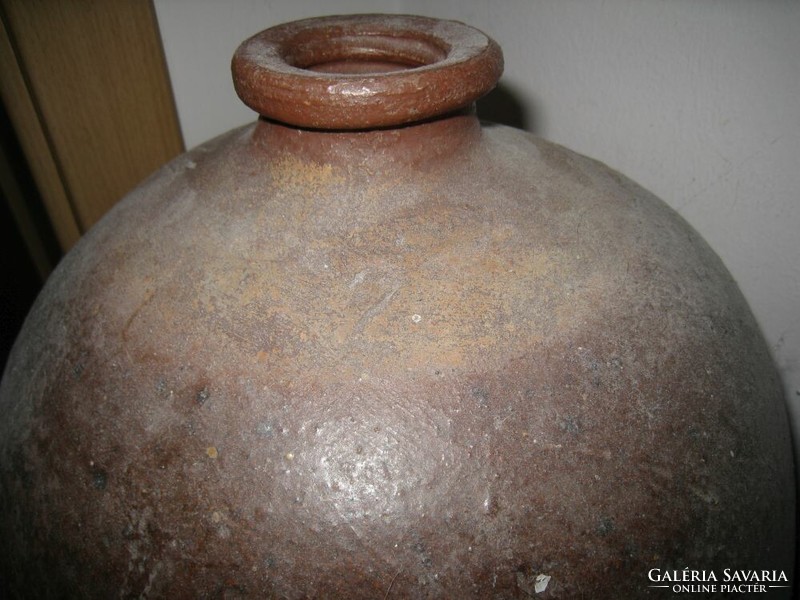 Antik kőcserép vizespalack, nagy méretű