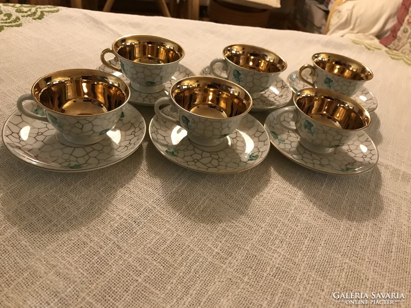 Coffee mocha set cup tailor Zsuzsa marked