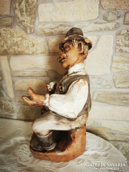 Szász Erzsébet Korondi terrakotta szobor öreg bácsi