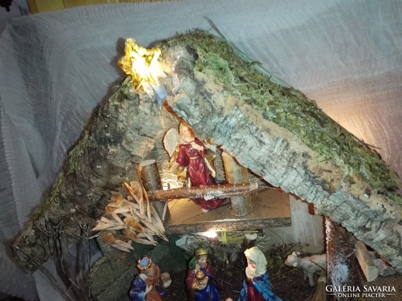 Bright nativity scene.