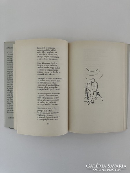 István Simon: in an eternal circle, a volume of fiction poems, with drawings by Miklós Peppers