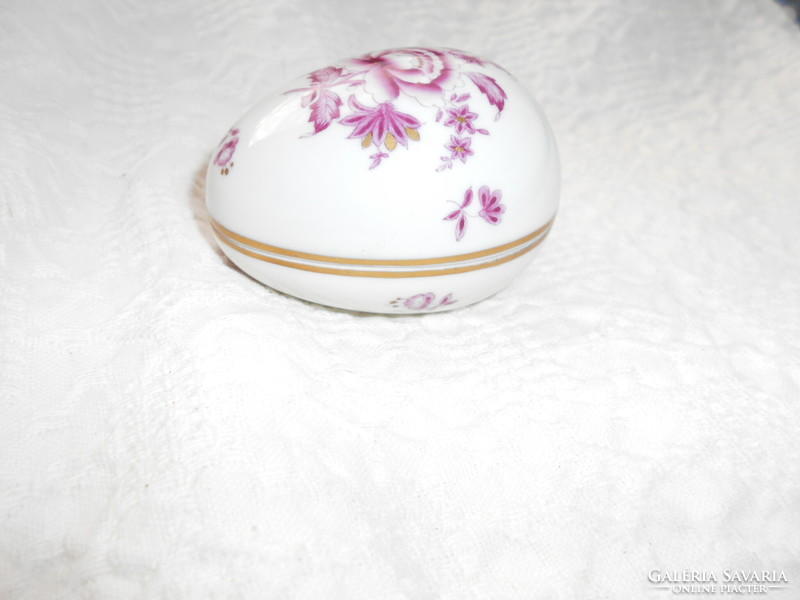 Herend jewelry holder porcelain egg - nanking (pink) motif