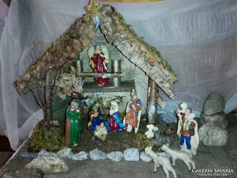 Bright nativity scene.