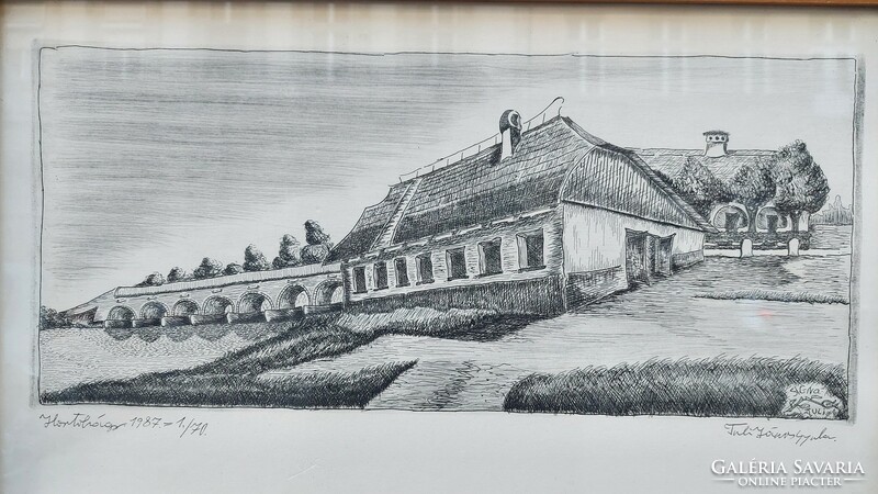 Gyula Hortobágy János Tuli etching 1/70