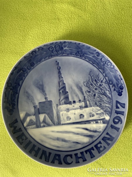 1917 Danish Christmas decorative plate