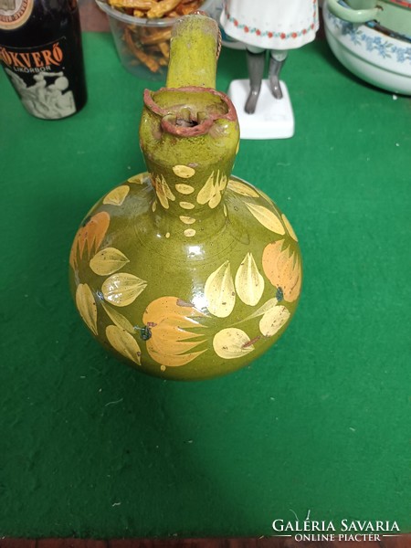 Green glazed antique jug.