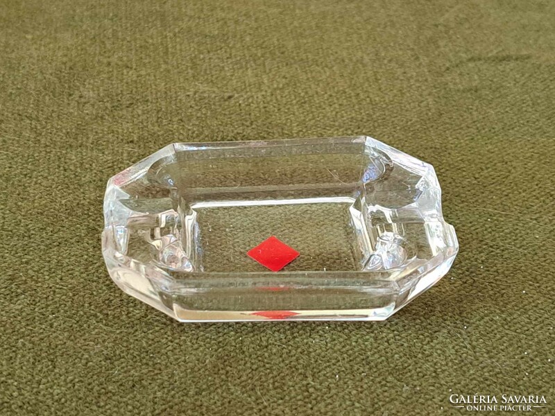 Old tiny thick glass ashtray