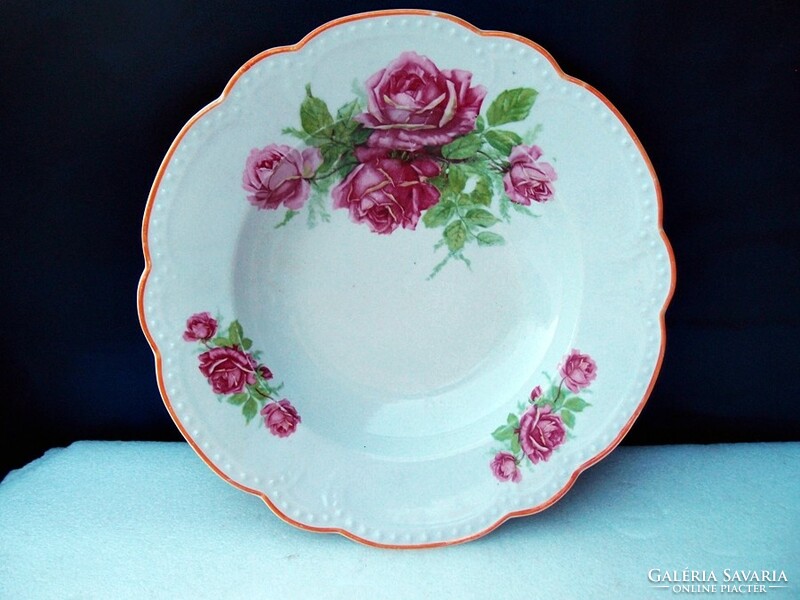 Zsolnay  rózsás tányér