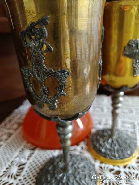 Gilded wine glasses
