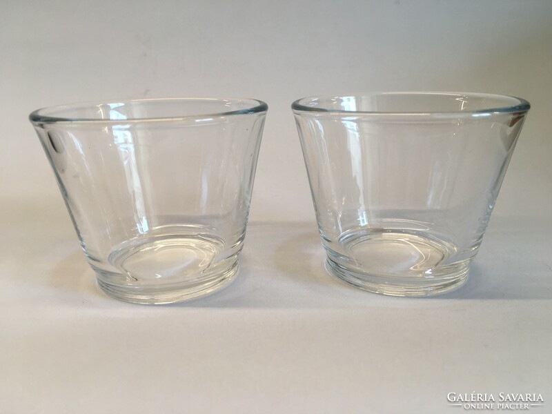 Pair of glass tealight holders, ikea