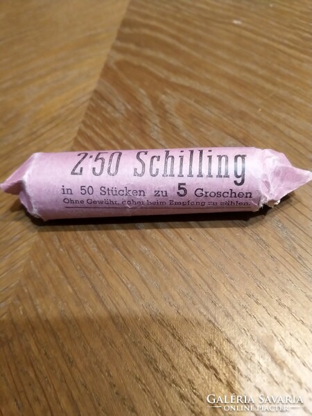 5 Schillings 100 pieces, in original roll paper. (65 HUF/piece)