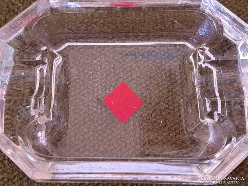 Old tiny thick glass ashtray