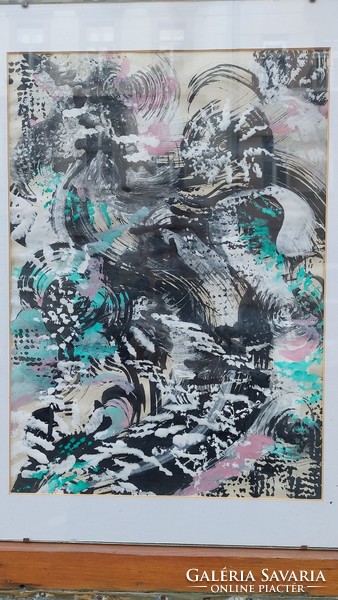Abstract painting by István Vankó