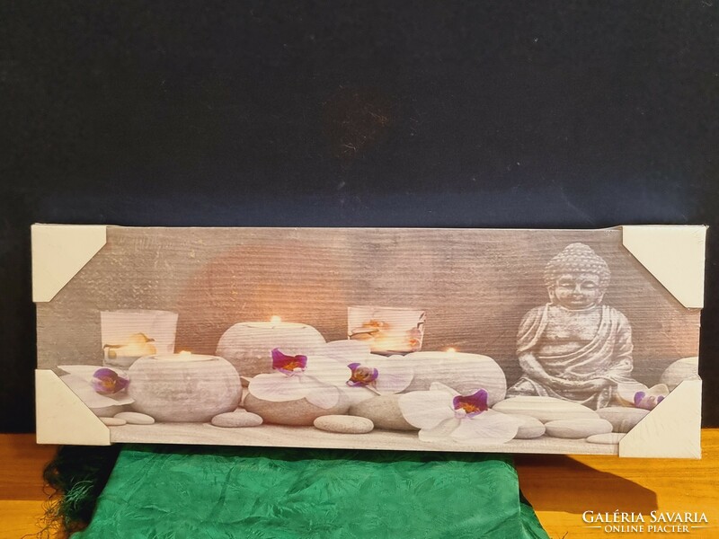 Buddha wooden picture 600x200 mm.