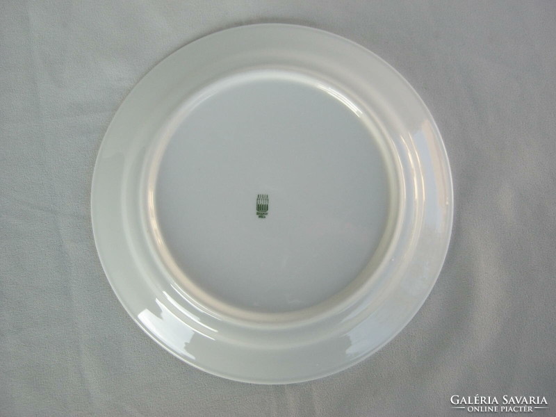 Zsolnay porcelán kék csíkos menza mintás kis süteményes tányér 19 cm