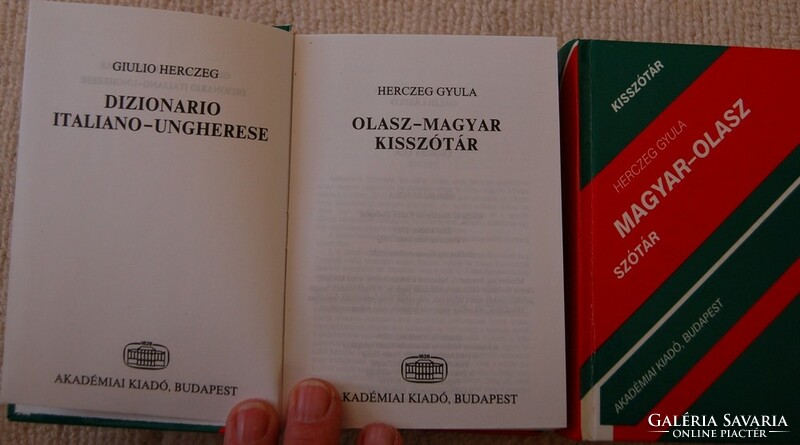 Gyula Herczeg Hungarian-Italian, Italian-Hungarian small dictionaries