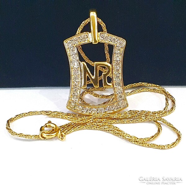 Nina ricci 18kt gold plated necklace