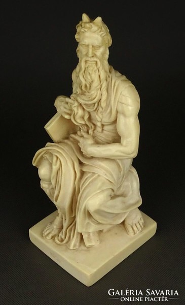 1P648 Michelangelo Buonarroti : Mózes műgyanta szobor 20 cm