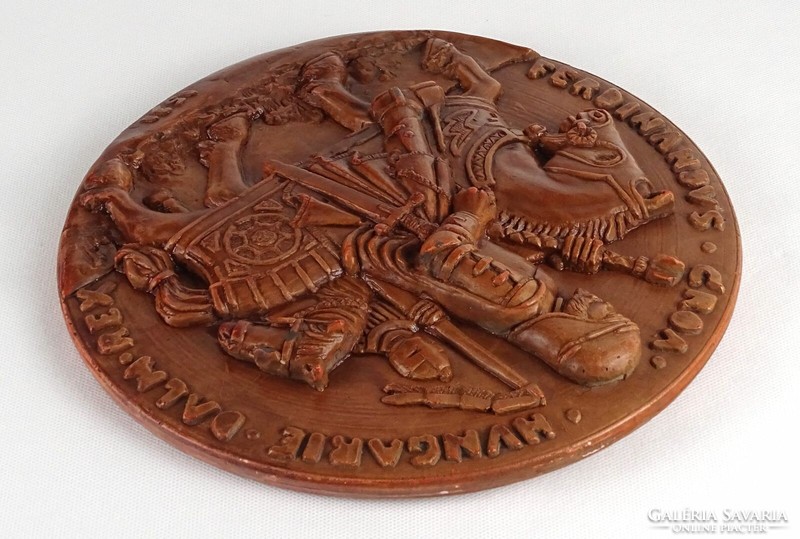 1P652 Ferdinand Croatian - Hungarian - Dalmatian king ceramic wall plaque 26 cm