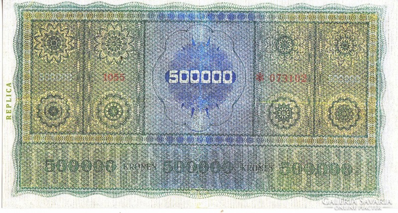 Ausztria 500.000 korona 1922 REPLIKA UNC