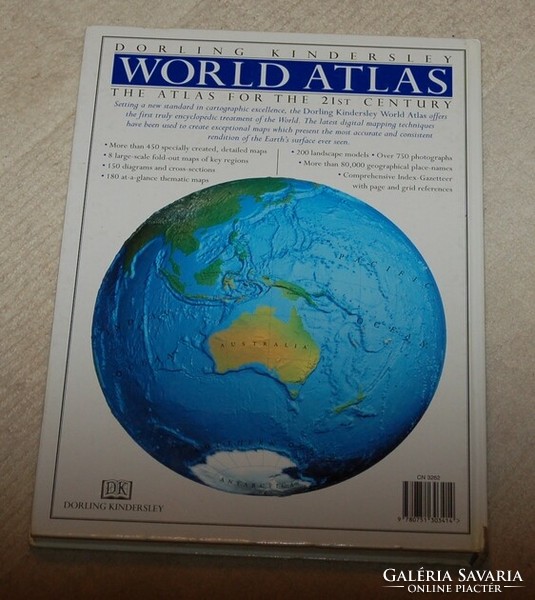 Dorling Kindersley  World Atlas angol nyelvű 27x36cm 338 oldal