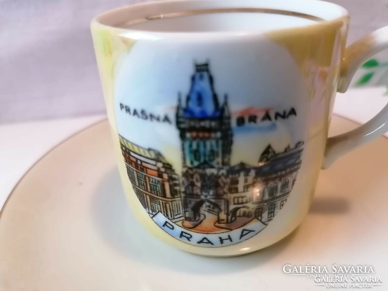 Czech porcelain coffee cup + German saucer