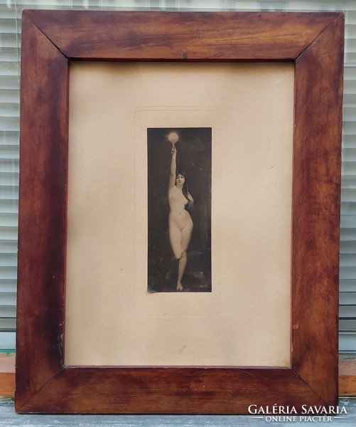 Old wooden picture frame